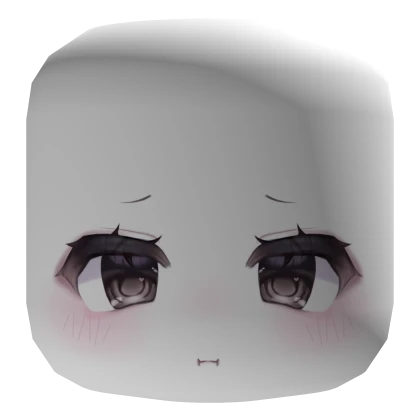 ♡ ┊ flustered anime blush chibi face mask 