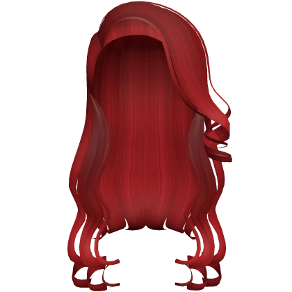 Ariel Red Long Curly Side Part Popular Girl Hair