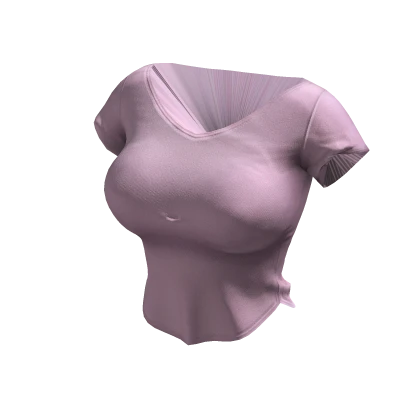 ʚ♡ɞ Basic Cropped Pink Tee Shirt