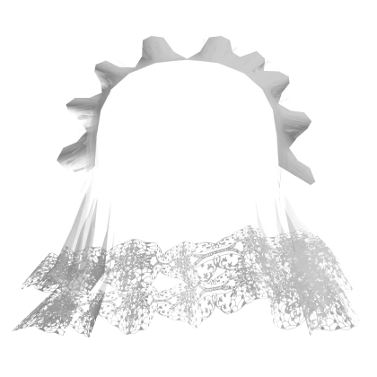 White Ruffled Veil