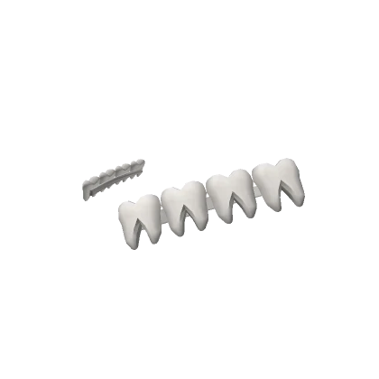 Y2K White Kawaii Teeth Hairclips