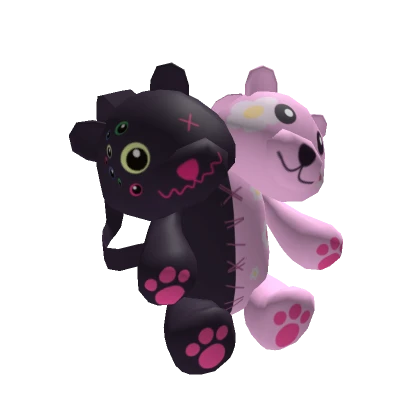 Bear Backpack - Black and Pink