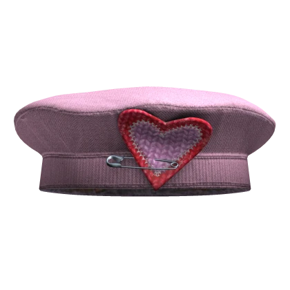 Pink Heart Beret