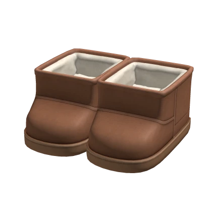 Chestnut Fluffy Winter Boots