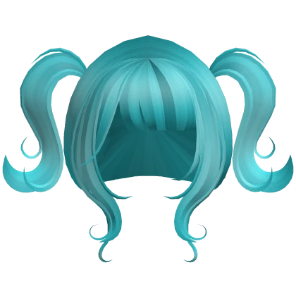 ☆ adorable swirly baby pigtails ocean blue