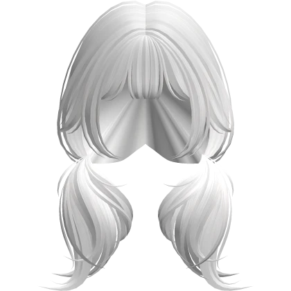 white hair cutesy girl pigtails