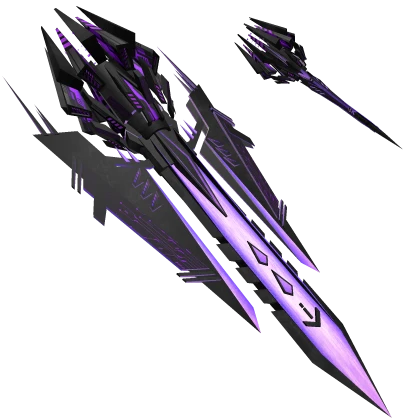 Cyber Jet Dual Sword Purple (Back)