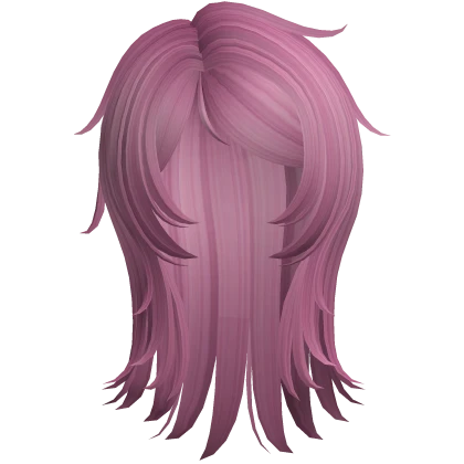 ☆ emo wolf cut cute wispy hair hot pink