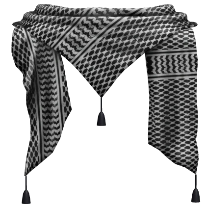 Black Arab Keffiyeh Long Scarf