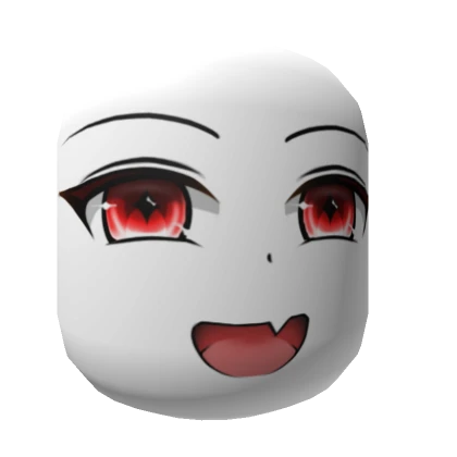 Red Smug Anime Mask White