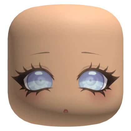 Cute Pretty Chibi Doll Face with Blue Eyes 
