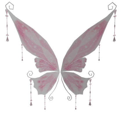 Snowy Winter Fairy Wings Pink