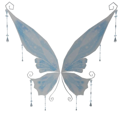 Snowy Winter Fairy Wings Blue