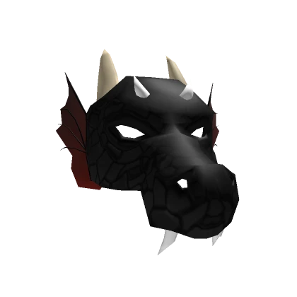 Black and Red Dragon Mask