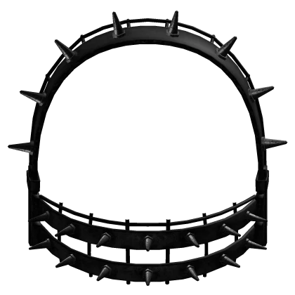 ⸸꒱ gothic spiked head trap in black