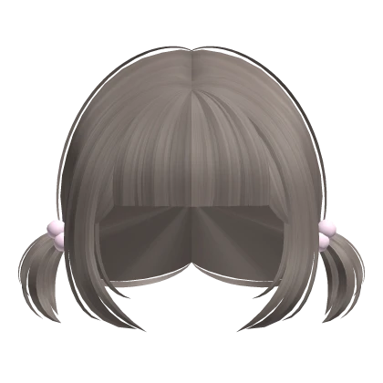 ♡ : baby small pigtails in light ash
