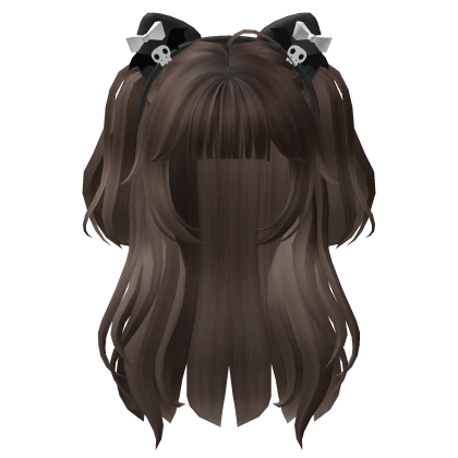 🍀Cat Ears Half Up Pigtails (Brown)