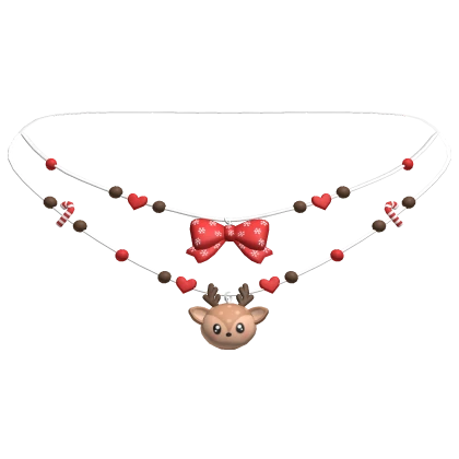 christmas reindeer necklace