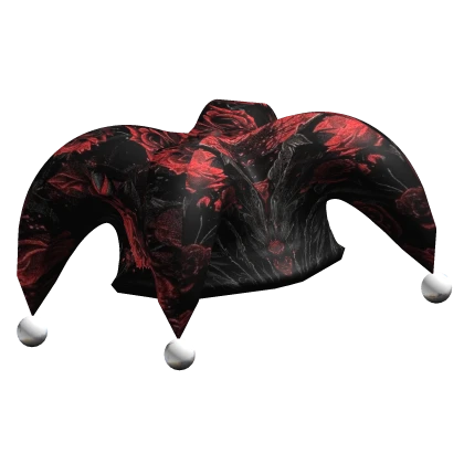 Black Rose Jester Hat