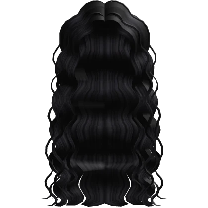 Long Wavy Soft Curly  Hair in Black