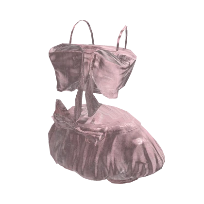 Pink Bow Tube Top with Puffy Skirt