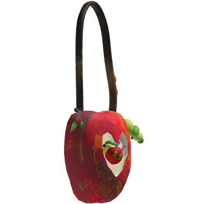 ꩜ whimsical twee igari apple caterpillar bag