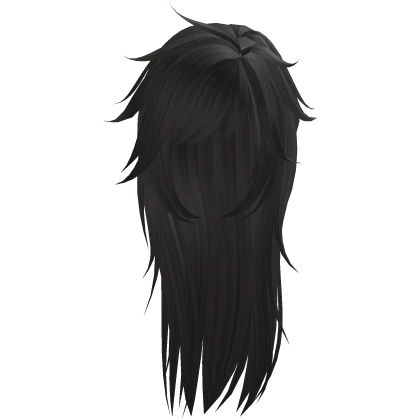 unkept messy long goth wolfcut in brown