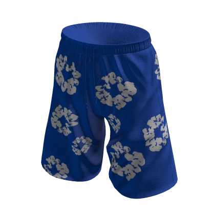 Fashion Denim Tears Shorts (Blue)