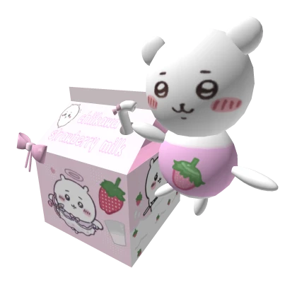 🍓 Cute Chiikawa strawberry milk carton 🍓