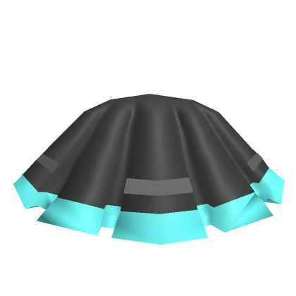 Black Skirt with Cyan