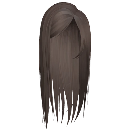 ☆ long straight side parted hair brown