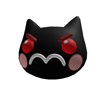 Angry Black Cat Head