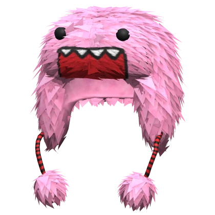 Pink Domo Beast Bear Scene / Emo Ushanka