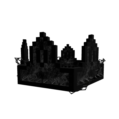 [ADD-ON] Black Onyx Studded Chained 8-bit Crown 