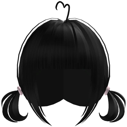 ♡ : sweetheart baby pigtails black