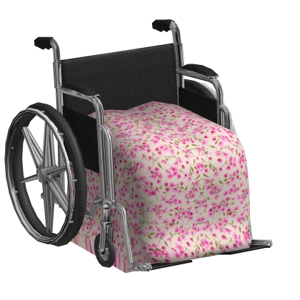 grandma's floral wheelchair