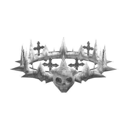 White Gothic Emo Skullbound Void Star Crown