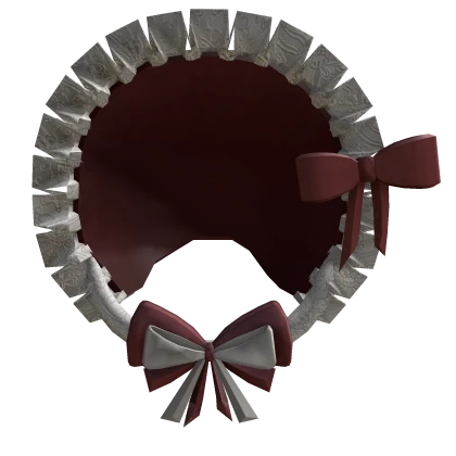 Victoria Set - Ruffled Vintage Maid Bonnet | Red