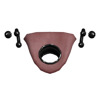 stretched tongued with piercings in black 