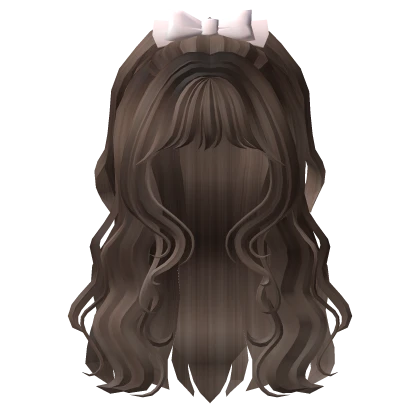 🍀Big Bow Half Up Hair (Brown)
