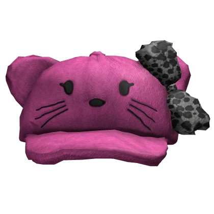 Pink Plush Fluffy Kitty Hat