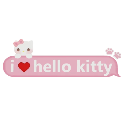  I <3 Hello Kitty Text