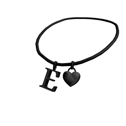 3.0 Initial Necklace: E (Black)