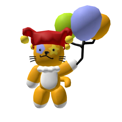 Clown cat plushie