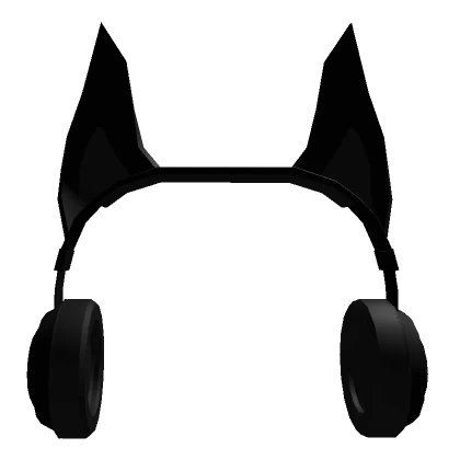 Black Doberman Y2K headphones