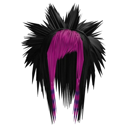 Spiky Brat Hair (Pink/Black)