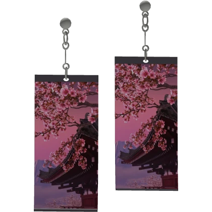 🍥 Japanese Sakura Earrings