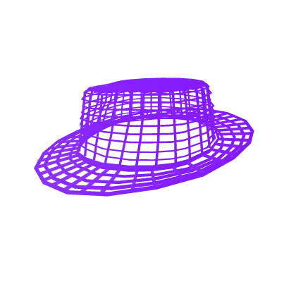 Hologram Fedora Purple