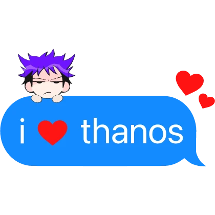 i heart thanos squid game text