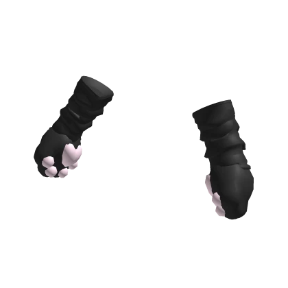 ♡ : black kawaii cat paw arm warmers (fav)